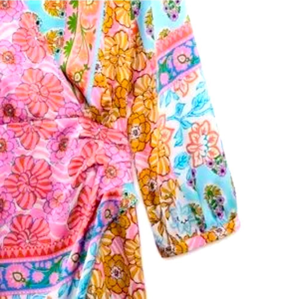 ZARA SATIN PATCHWORK PRINT DRESS - Picture 3 of 11